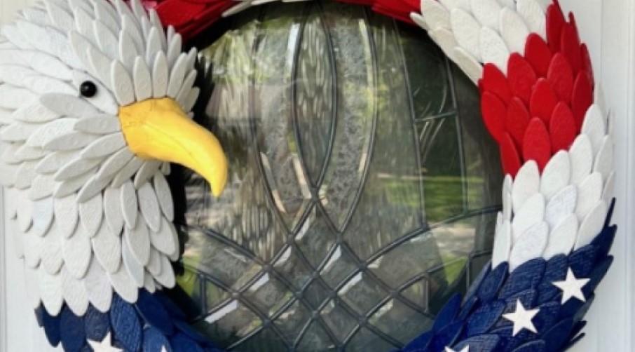DIY Patriotic Eagle Wreath for your door